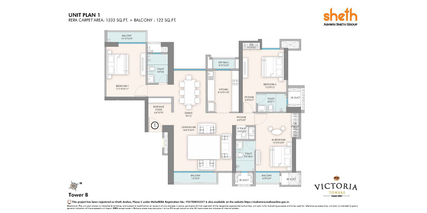 5BHK - 2722 SQ FT - Unit Plan