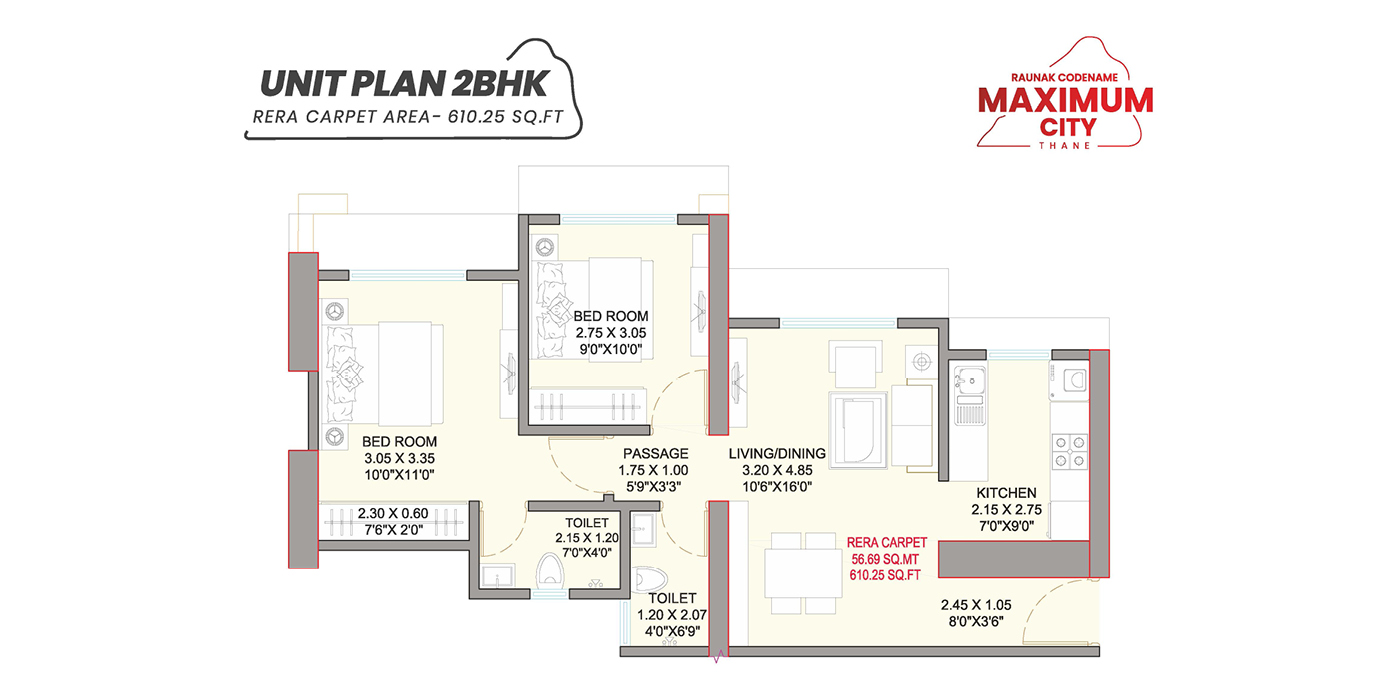 610 - 2BHK.