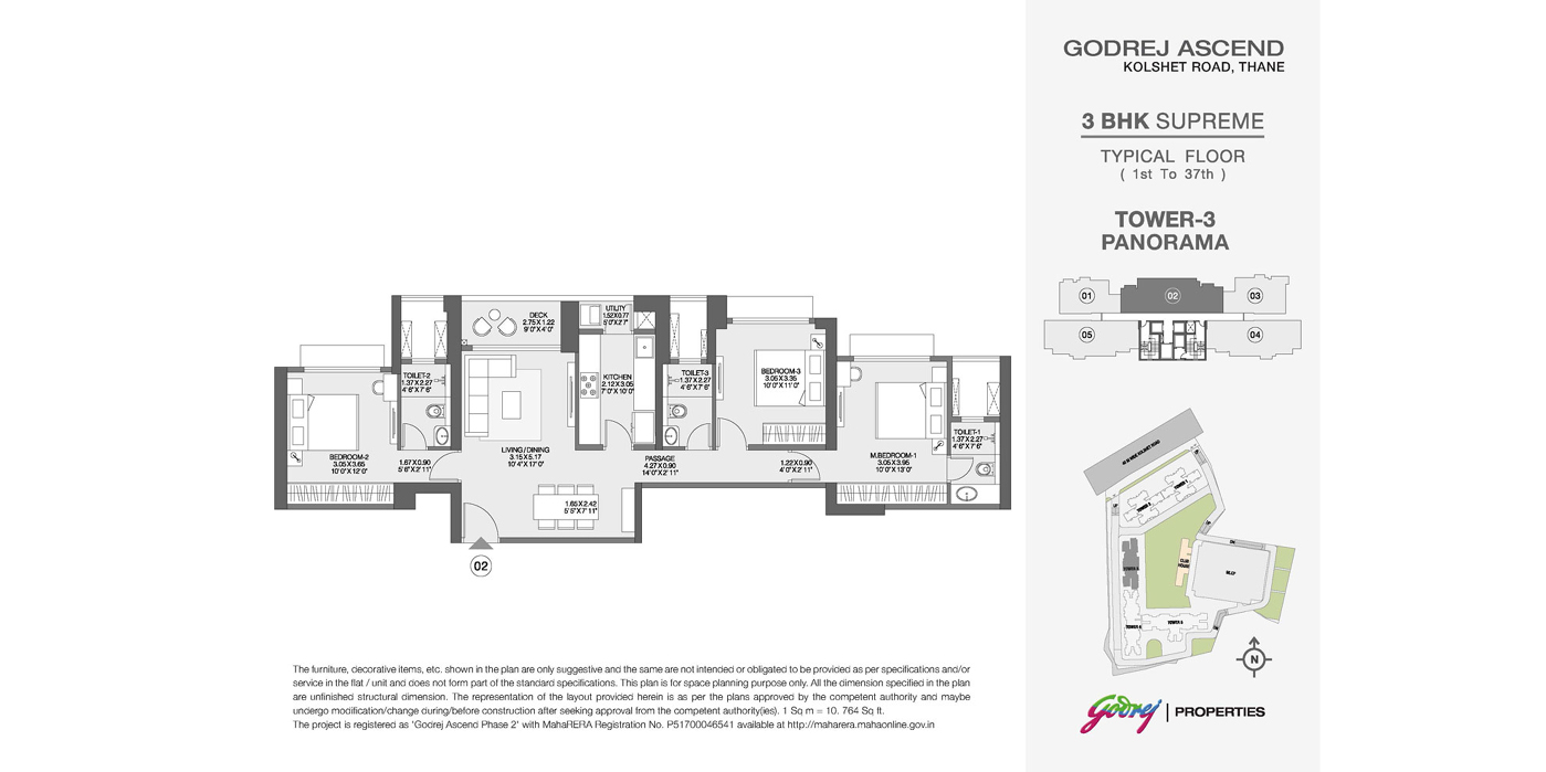 Godrej-ascend---3-BHK---966Sq-Ft---Unit-Plan