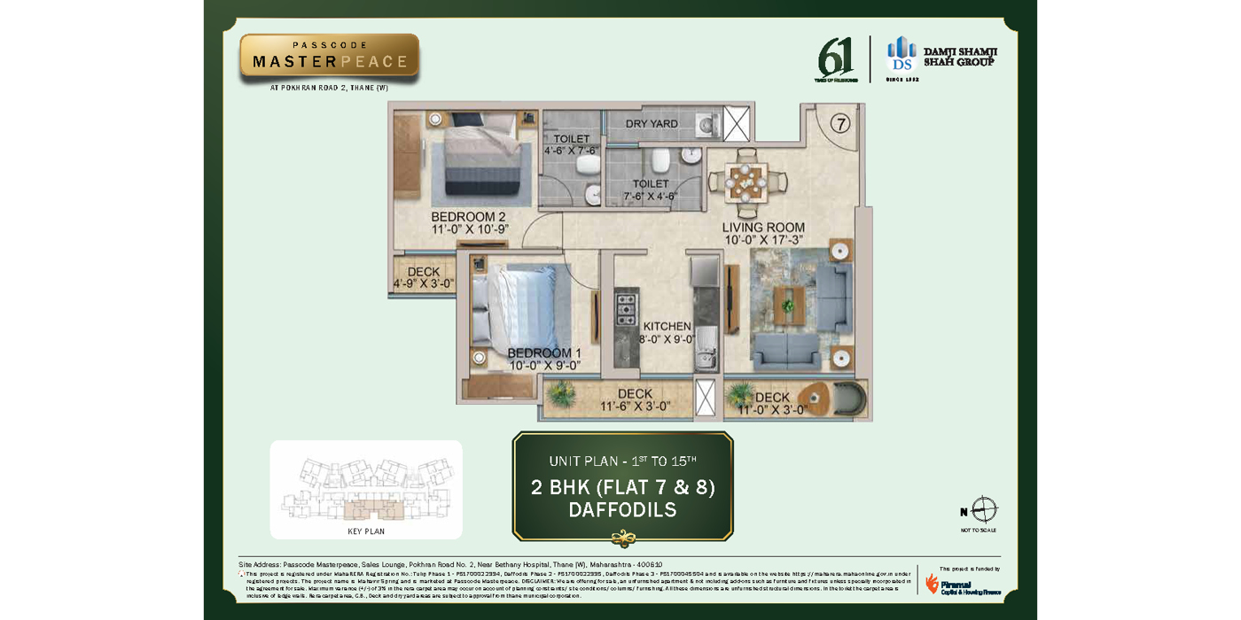 Mahavir Springs - 2BHK - 748 Sq ft