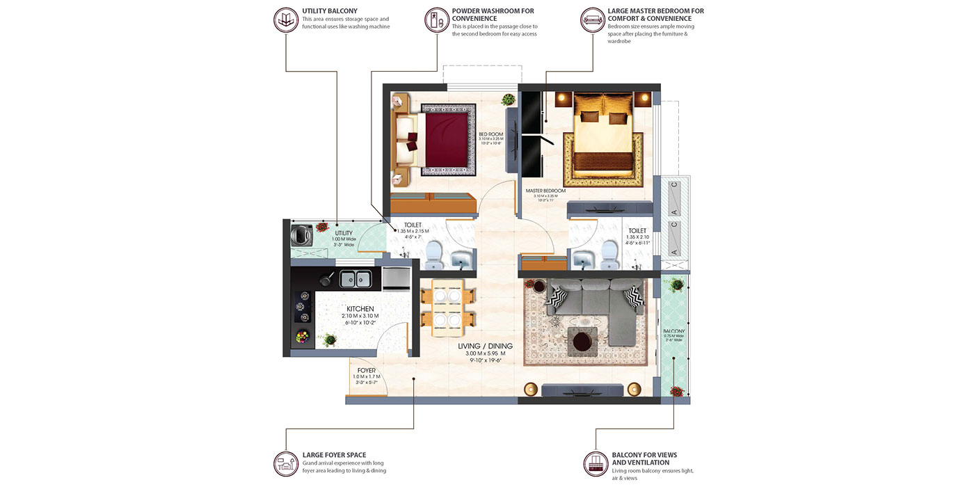 Risland-The-Icon---2BHK----673-Sq-Ft---Unit-Plan
